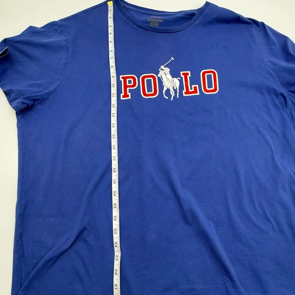 Polo Ralph Lauren Big Logo Graphic T Shirt Mens XXL Blue - Picture 10 of 10